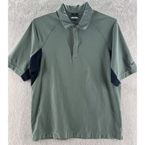 Nike Golf Shirt Mens Medium Dri Fit UV Short Sleeve Polo Golf Casual Green